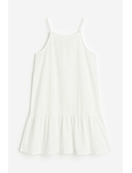 H & M - Mouwloze katoenen jurk - Wit