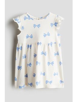 H & M - Tricot jurk met volants - Blauw