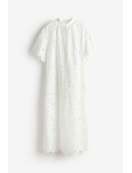 H & M - Kaftanjurk met broderie anglaise - Wit