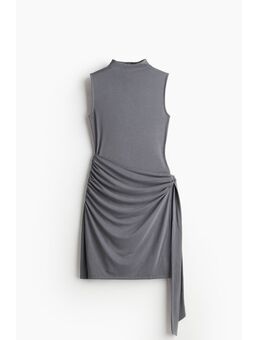 H & M - Sand Washed Jersey Wrap Dress - Zwart