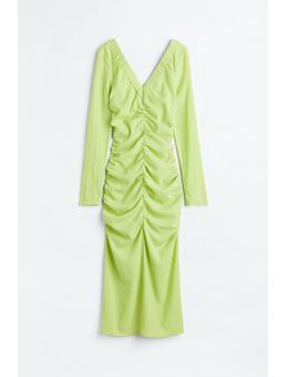 H & M - Ingerimpelde jurk - Groen