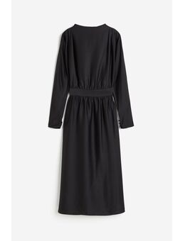H & M - Nauwsluitende satijnen jurk - Zwart