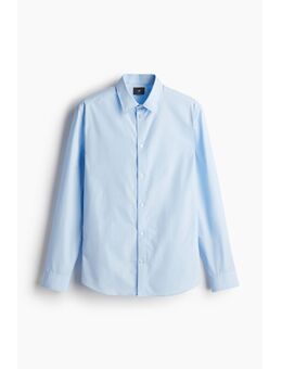 H & M - Overhemd van pimakatoen - Slim Fit - Blauw