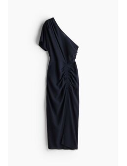 H & M - Gedrapeerde one-shoulderjurk - Blauw