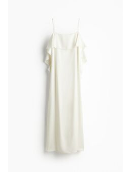H & M - Slip-on jurk met volants - Wit