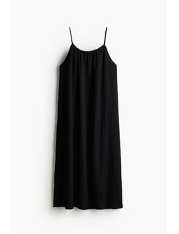 H & M - Strappy jurk van structuurtricot - Zwart
