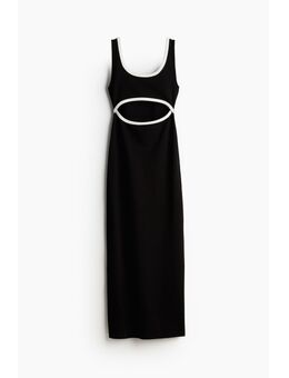 H & M - Midi-jurk met cutout - Zwart