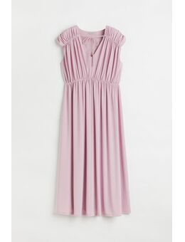 H & M - Maxi-jurk met ingerimpelde naden - Roze