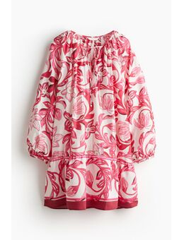 H & M - Jurk met strikbandjes - Roze