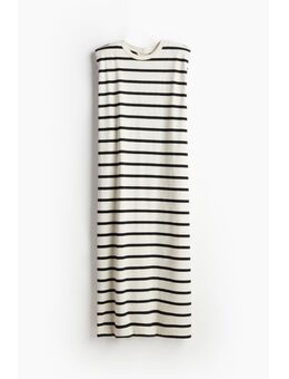 H & M - Mouwloze jurk met schoudervullingen - Wit