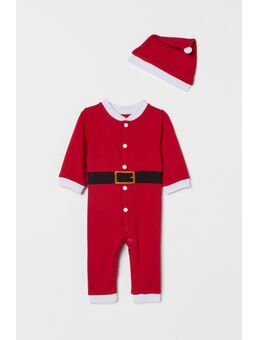 H & M - Katoenen kerstmannenpak - Rood