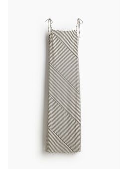 H & M - Midi-jurk met strikbandjes - Wit