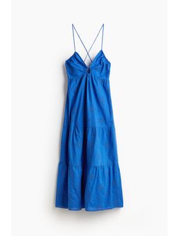 H & M - Jurk met broderie anglaise - Blauw