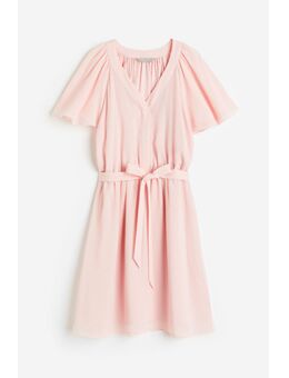 H & M - Chiffon jurk met V-hals - Roze