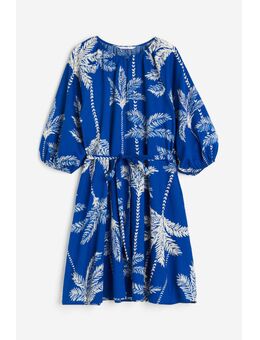 H & M - Jurk met strikceintuur - Blauw