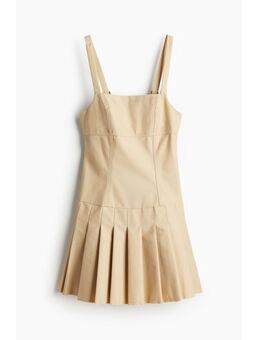 H & M - Low-backjurk met plooirok - Beige