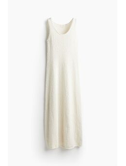 H & M - Gebreide jurk van zijdemix - Wit