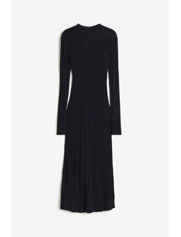 H & M - Gebreide jurk met turtleneck - Blauw