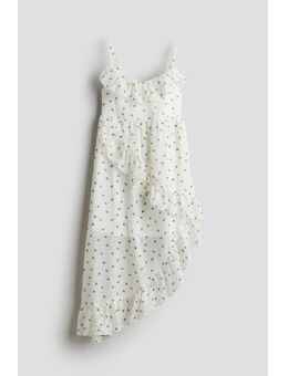 H & M - Asymmetrische jurk met volants - Wit