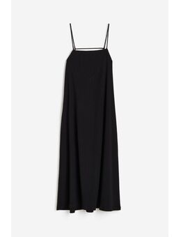 H & M - Strappy jurk met structuurdessin - Zwart