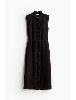 H & M - Mousseline jurk met volantrandjes - Zwart