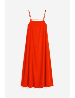 H & M - Strappy jurk met structuurdessin - Rood
