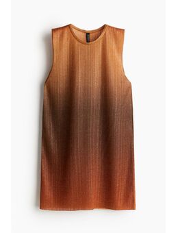 H & M - Fijngebreide glitterende jurk - Oranje