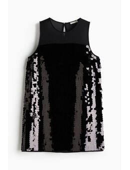 H & M - Sequined mini dress - Zwart