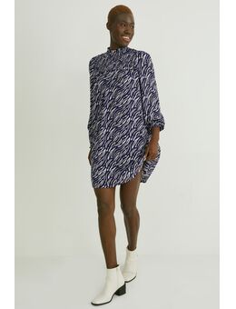 A-lijn-jurk-met patroon, Blauw, Maat: 36