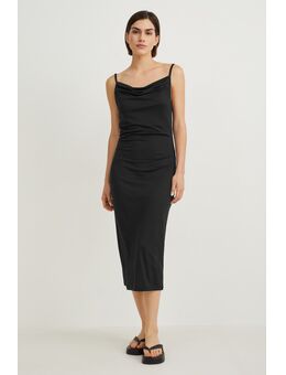 Nauwsluitende jurk, Zwart, Maat: XL
