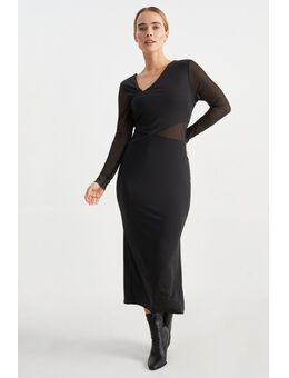 Bodycon-jurk, Zwart, Maat: S