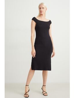 Nauwsluitende jurk, Zwart, Maat: XL