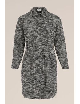 Dames boucle jurk - Curve - Regular fit - Zwart - Plus Size Maat: 50