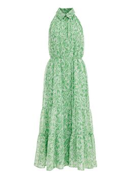 Dames maxi-jurk met glittergaren - Regular fit - Felgroen - Maat: XXL