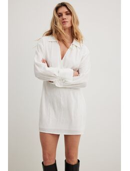Mini-jurk met overslag - White