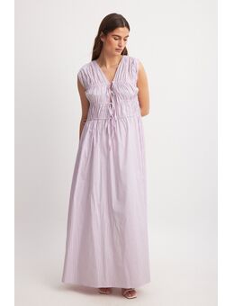 Striped Tie Chest Detail Maxi Dress - Stripe