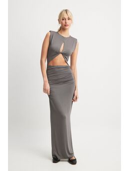 Gedraaide maxi-jurk - Grey