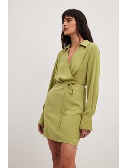 Mini-jurk met overslag - Green