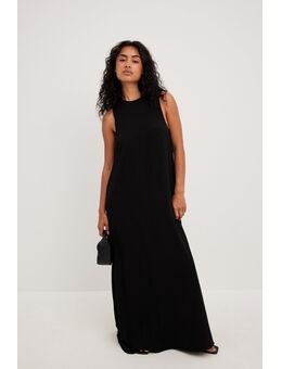 Gestructureerde maxi-jurk - Black