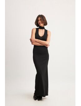 Choker Detail Maxi Dress - Black