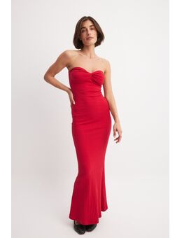 Maxi tube-jurk met gedraaide voorkant - Red