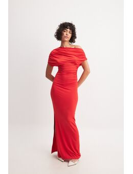 Soft Line gedrapeerde maxi-jurk - Red