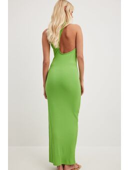 Maxi-jurk met asymmetrische achterkant - Green