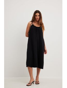 Midi-jurk met strikjes - Black