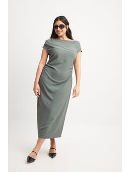 Asymmetric Midi Dress - Grey