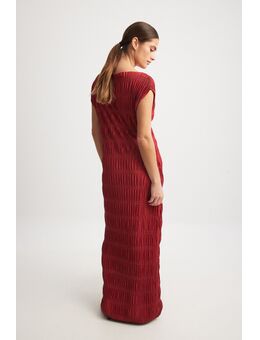 Smock Midi Jersey Dress - Red
