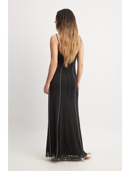 Contrast Maxi Dress - Black