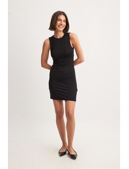 Soft Line Mini Dress - Black