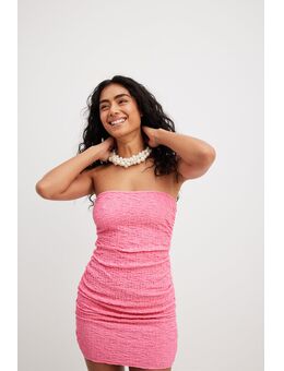 Bandeau-mini-jurk - Pink