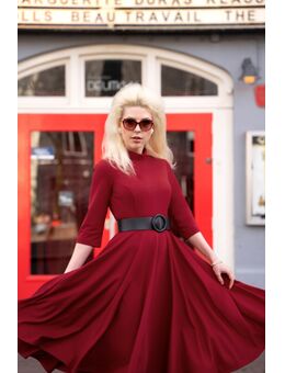 Topvintage exclusive ~ Sandra swing jurk in rood